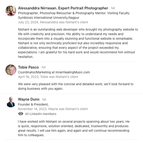 LinkedIn Testimonial